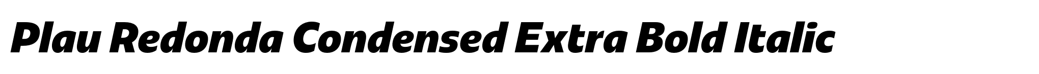 Plau Redonda Condensed Extra Bold Italic image